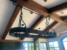 Beautiful Wrought Iron Island Pot Rack