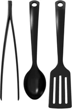 IKEA SET 3 Piece Kitchen Utensil Set Black GNARP