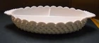 VTG 1960-70s FENTON ART GLASS MILK WHITE HOBNAIL 3674 DIVIDED OVAL RELISH TRAY