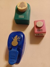 Lot of Various Paper Punches Snowflake Christmas Tree Snowman