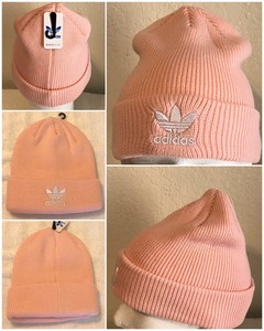 adidas trefoil beanie pink