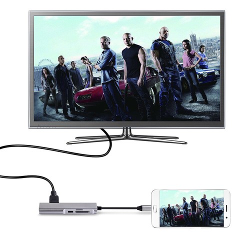 USB C Hub Adapter Dock SD TYPE C USB3.1 4K HDMI For MacBook,Nintendo Switch Game - Picture 5 of 12