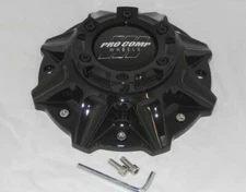 PRO COMP ALLOYS GLOSS SHINY BLACK WHEEL RIM CENTER CAP 42-CAP-SG YL 42-CAP-XG YL