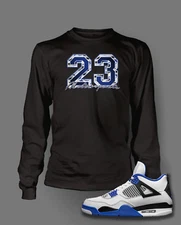 23 Graphic Sneaker Sport Hip Tee Shirt to Match J4 MOTORSPORTS Long Sleeve Black