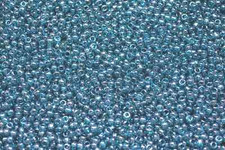 Toho Seed Beads 8/0 - Inside Rainbow Crystal/Teal Lined