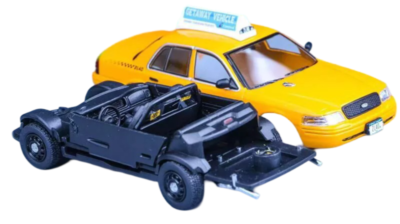 迫力満点‼️KING YELLOW CAB 1/18スケール Rollin 1:64 Scale FORD CROWN VICTORIA New York Yellow Taxi Cab