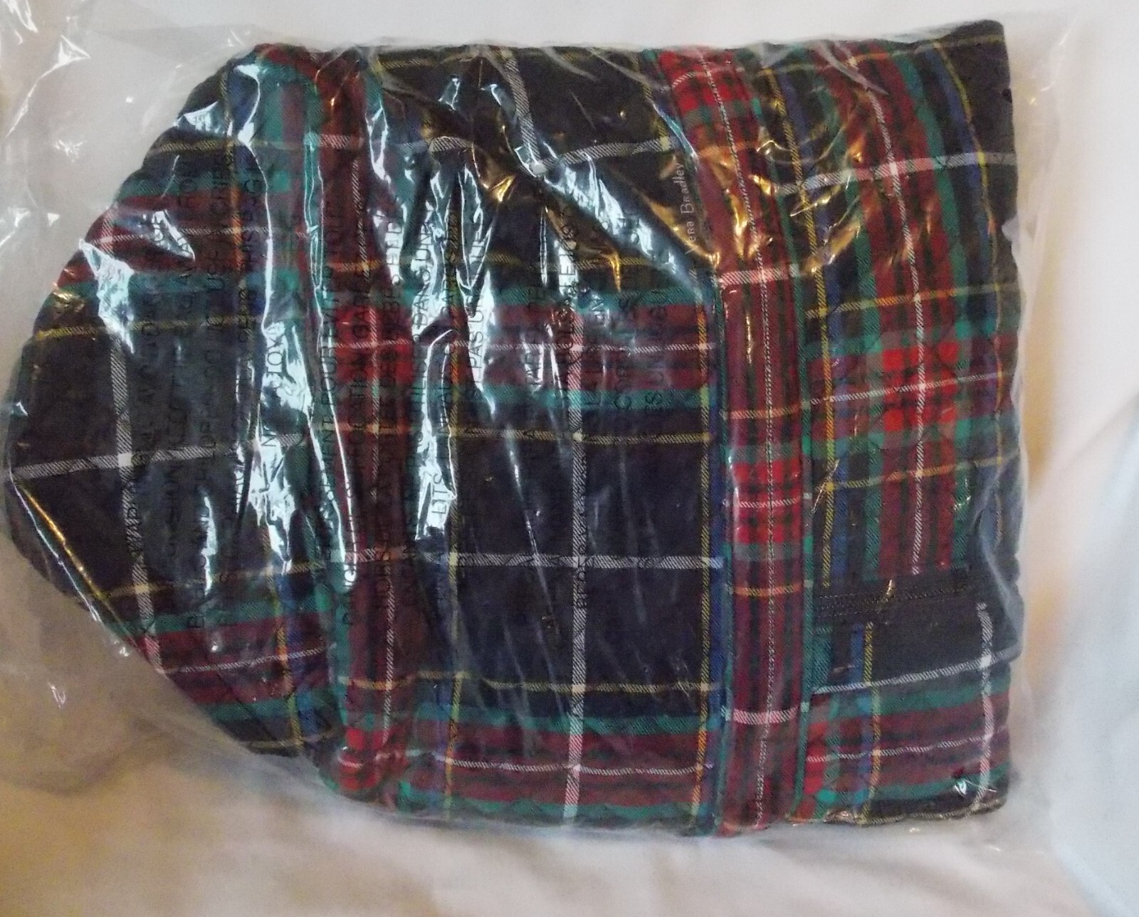 Vera Bradley TARTAN PLAID Cotton Large 22"TRAVEL duffel carry on bag NWT $125