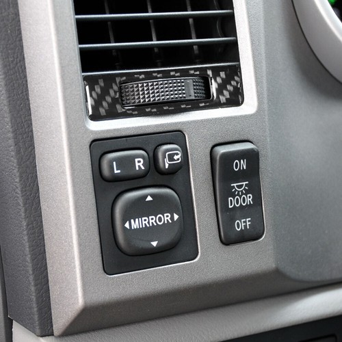 Carbon Fiber Air Vents Outlet Sticker Cover Trim For Toyota Tundra 2007-2013 - Picture 6 of 11