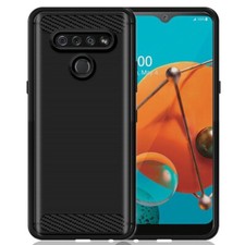 Funda delgada de fibra de carbono TPU suave a prueba de golpes para teléfono inteligente LG K51 LM-K500MM