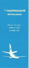 Nordair timetable 1975/04/27