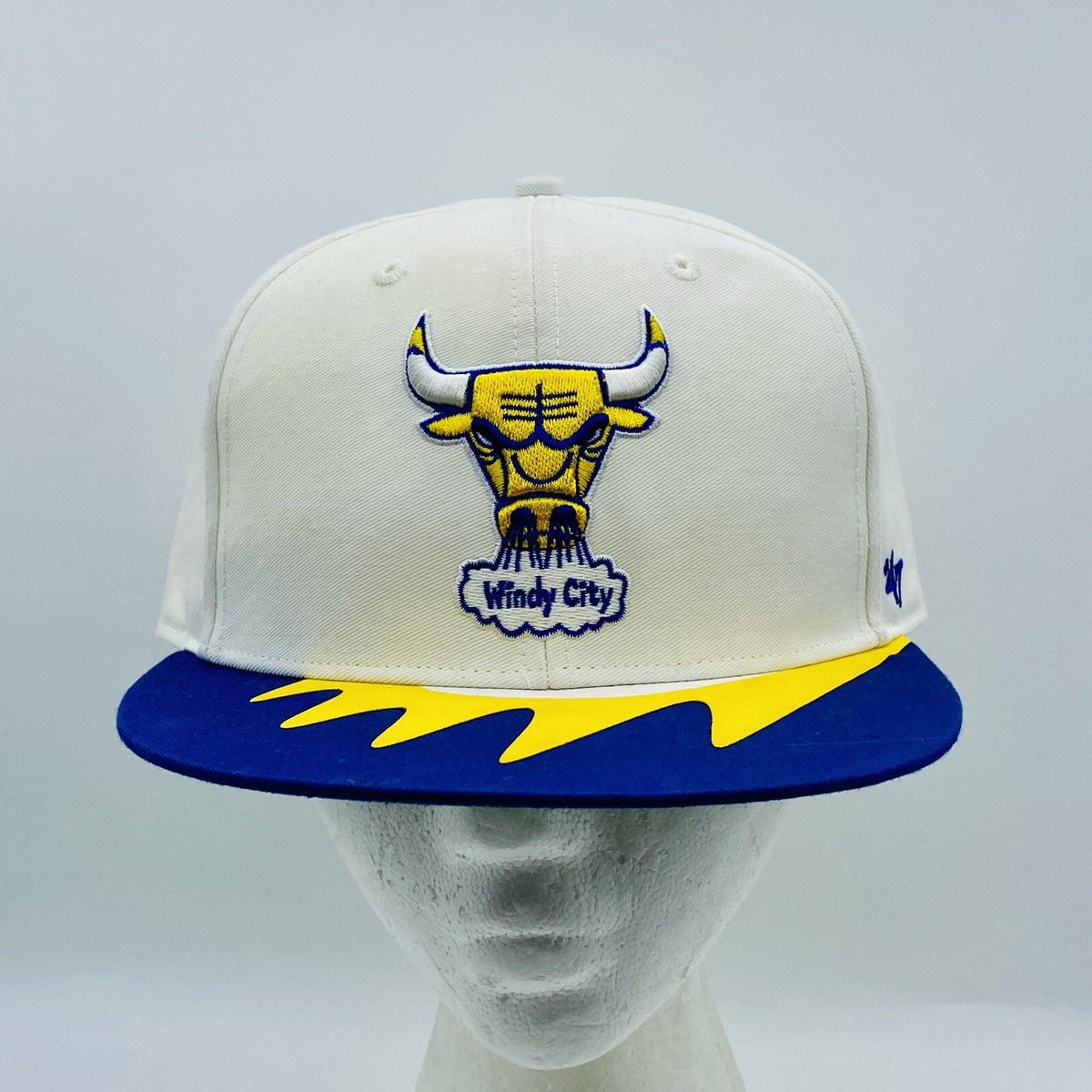 Chicago Bulls 47 Brand Windy City Snapback Hat Blue Yellow White