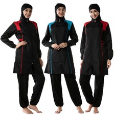 3pcs Muslim Swimsuit Swimwear Women Hijab Burkini Swimming Bathing Beachwear Set