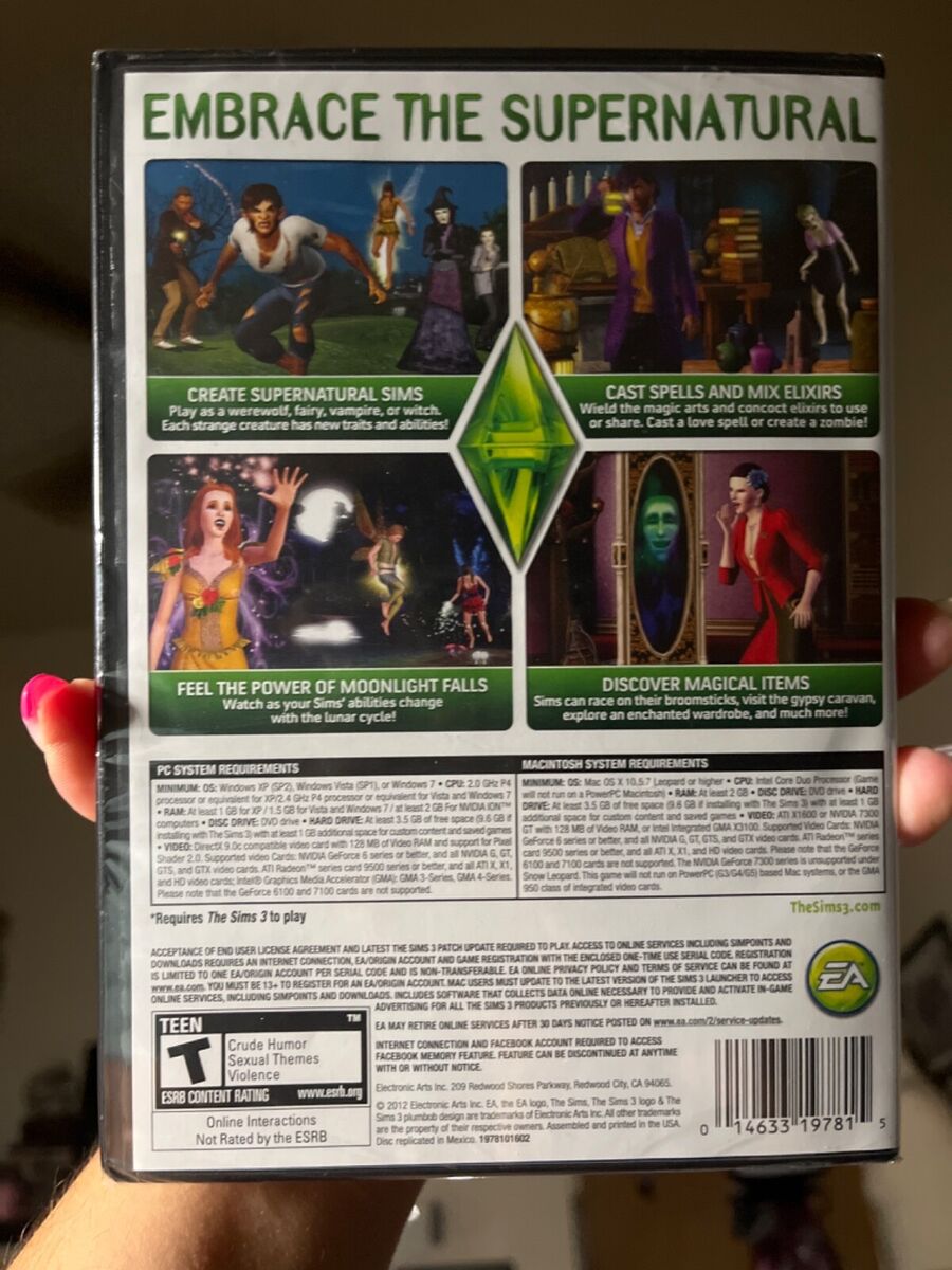 The Sims 3 Supernatural Expansion Pack DLC for PC Game Origin Key Region  Free