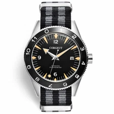 Luxury 41mm Corgeut black/ blue dial sapphire NH35A Miyota Automatic men's watch