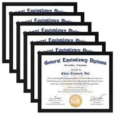 8.5x11 Document Diploma Award Picture Frames for Wall Hanging Tabletop, Black