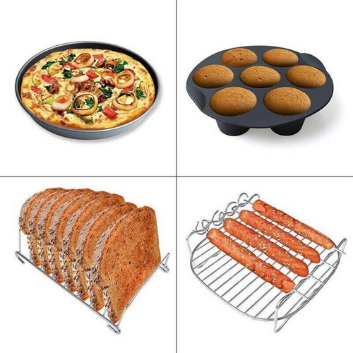 7 Cavity Cake Cup Muffin Cup Mold Silicone For Air Fryer Baking Cups Basket Tray - Picture 9 of 21