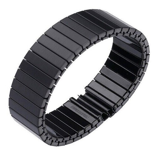 Elastic Polished Stainless Steel Bracelet Watch Band 14 16 18 20 22mm Matte - Picture 15 of 15