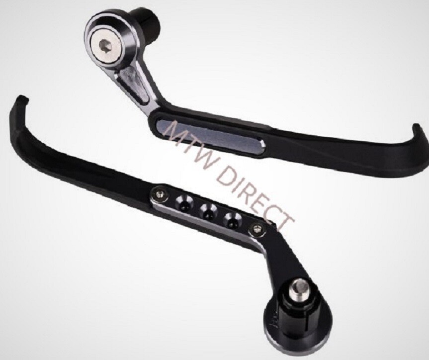 PAIR Motorcycle Lever Guards MSV Track Day Brake / Clutch Anodised Aluminium