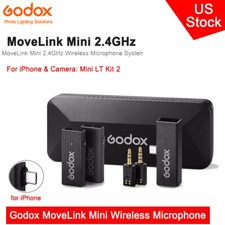 US Godox MoveLink Mini LT Wireless Microphone 2 Transmitter 1 Receiver fr iPhone