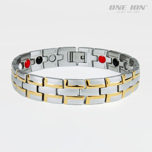 ONE ION GOLD LINER 4-in-1 Power Balance Bracelets Ion Energy Band - Photo 1/3
