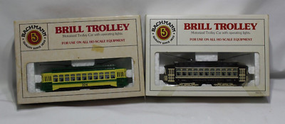 2x Bachmann Brill Trolley HO Hershey #9 & trolley No. 304 set, new