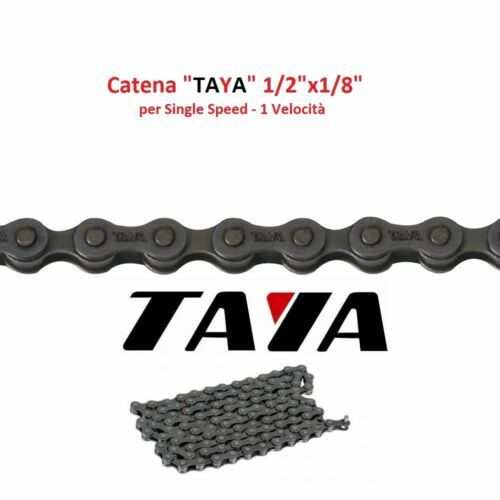 Taya Catena BMX-410H 1/2 X 1/8 X 112 Maglie - Ricambio Monomarcia Per BMX E Bici Fixie - Resistente E Affidabile - 3