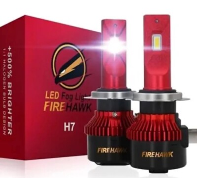 Firehawk  New H7 LED Bulbs, 20000LM Japanese Chips, 500% Brightness, 6000...
