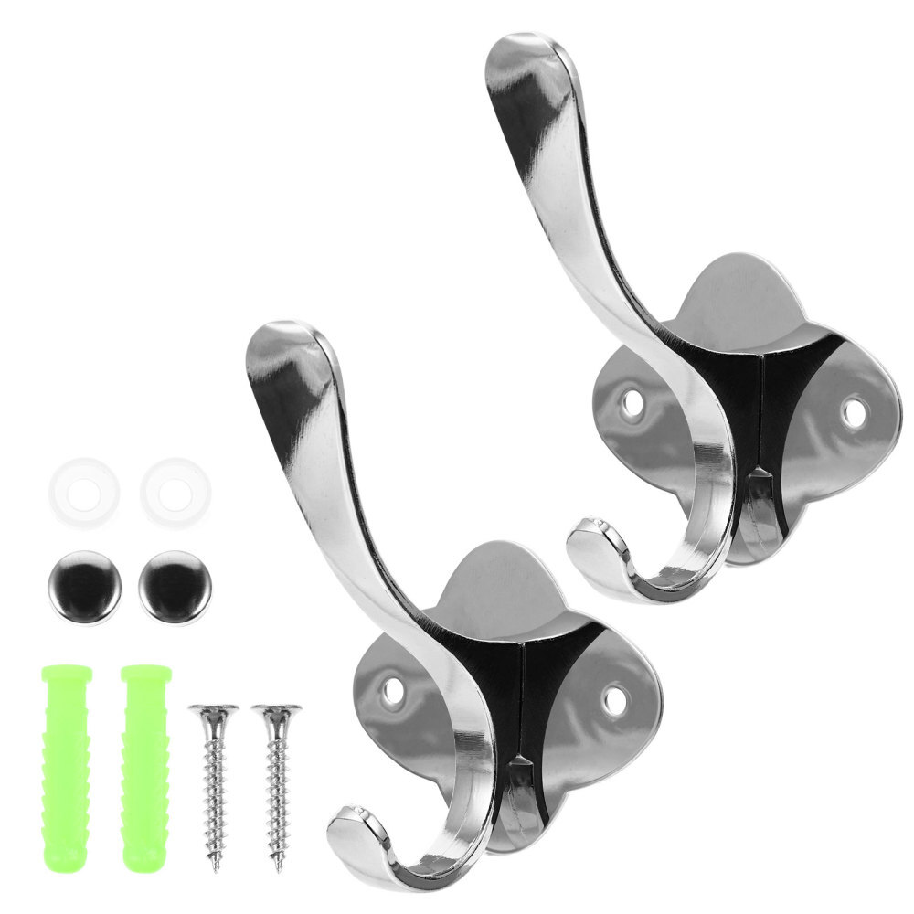 2 Pcs Clothes Hook Alloy Wall Hanging Metal Utility Hat Rack eBay