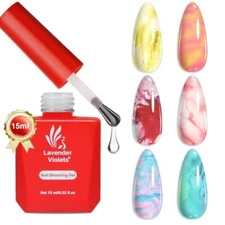  15ml Blooming Gel Top Coat - Clear Blosom Gel Polish Soak Off for Spreading 