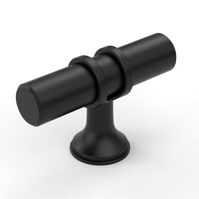 10 Pack Matte Black Cabinet Knobs 2 Inch T Bar Cabinet Pulls Kitchen Cabinet ...