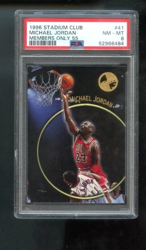 1996-97 Topps Stadium Club Members Only 55 #41 Michael Jordan PSA 8 Graded Card
