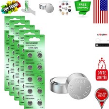 50-Pack LR44 AG13 1.5V Alkaline Button Cell Batteries for Reliable Power