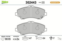 Bremsbelagsatz Scheibenbremse Vorderachse FüR Jeep Wrangler III JK Cherokee KK