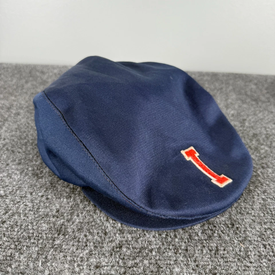 Vintage Illinois Fighting Illini Flat Cap Snapback Union Made University - Image 3 of 4