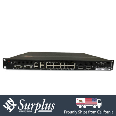 16 Port 1Gb RJ45 Brocade ServerIron 1016-2 Ethernet Switch w/ Ears | 2x 10Gb XFP