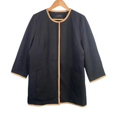 Talbots Jacket Womens 14P Textured Old Money Preppy Office Chic Parisian Work