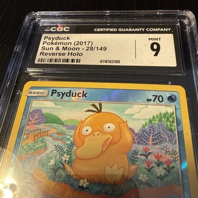 2017 Psyduck Pokémon Sun & Moon 28/149 PSA 9 Reverse Holo Rare! | eBay