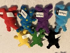 McDonald's Neopets Mini Plush Lot Red Blue Yellow Green Purple Black 2004