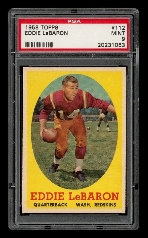 1958 Topps Set-Break #112 Eddie Lebaron PSA 9 MINT