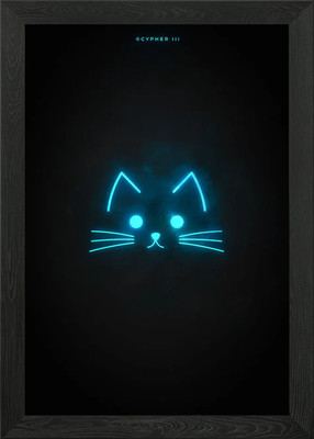 Katze gerahmtes Wandbild Poster Leinwanddruck Bild