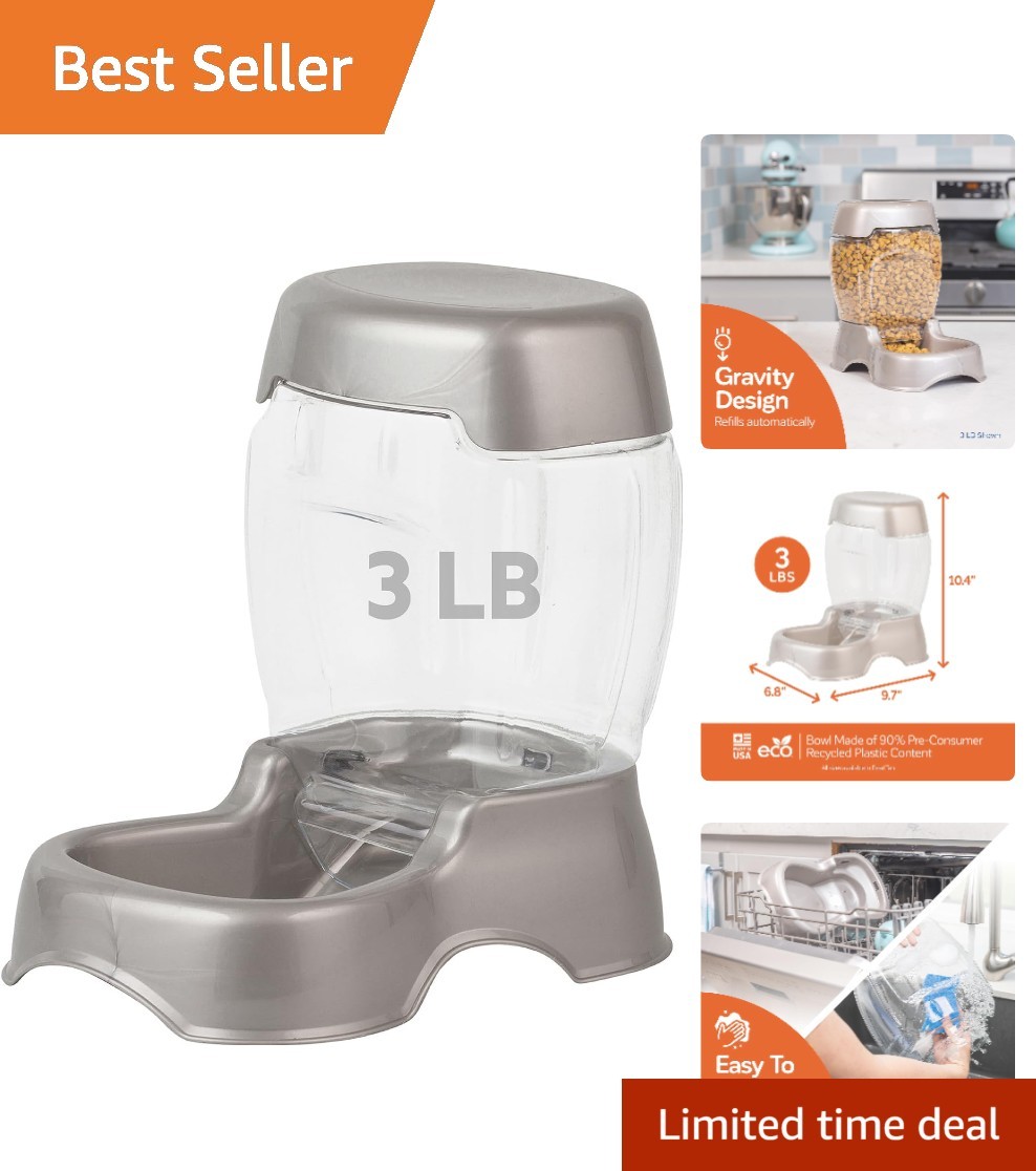 Stylish Pearlescent Dog and Cat Feeder &ndash; Whisker Friendly & Multi-Pet Design