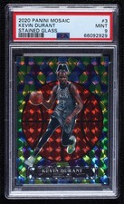 2020-21 Panini Mosaic Stained Glass Kevin Durant #3 PSA 9 MINT ib6