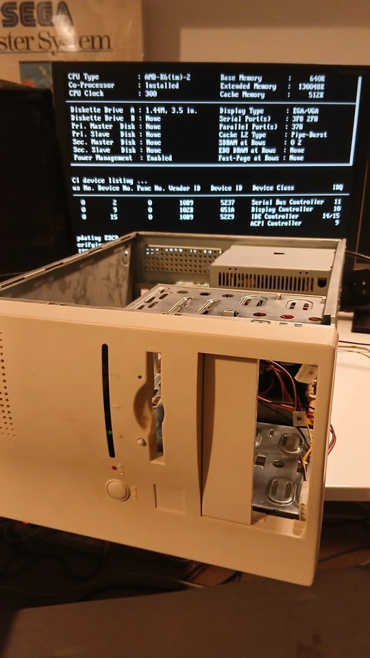 ATX Retro-PC: AMD K6-2 400Mhz, GA-5AX (ALi), AGP/PCI/ISA, 128MB, bootet - Bild 2 von 4