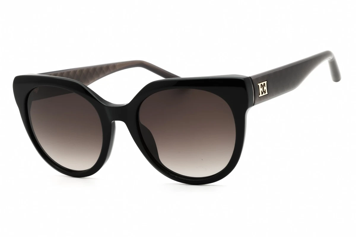 Escada Sunglasses SESD96 0700 Square Black Frame Gray Lens Gold Logo NWT $350 Kits.ca -- Escada SESD96 main image 2