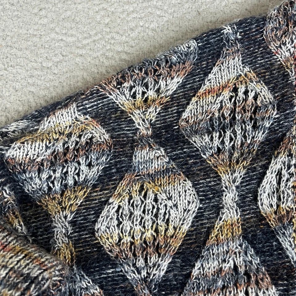 Soft Surrounding Cardigan Sweater Women PXL Gray Brown Wool Blend Open Front - Imagem 3 de 4