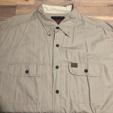 Men Wrangler Riggs Rip Stop XL Long Sleeve L/S Button Shirt Cotton 3W612RT