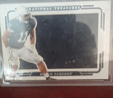 Panini National Treasures Micah Parsons Silhouettes Memorabilia Football Card