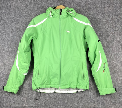 Marker Evolution Women's Ski Jacket Snowboard Green Dermizar Full Zip Size Large