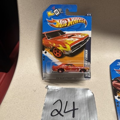 Hot Wheels 2012 Main Street - 69 Mercury Cougar Eliminator (Red) #168