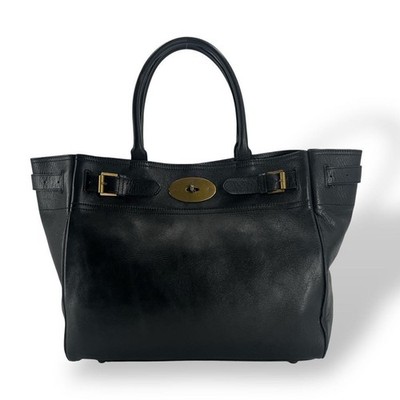 Mulberry Bayswater Beuteltasche Tasche schwarz Leder A4 Schulter Handtasche...